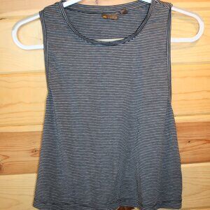 ZELLA Work For It Stripe Tank Top In Black Stripe Size Small